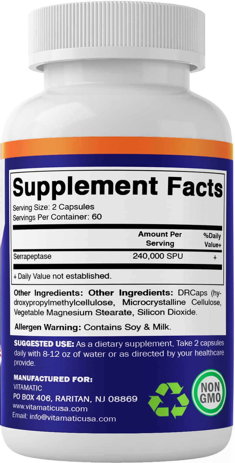 Made in USA GMP compliant facility label