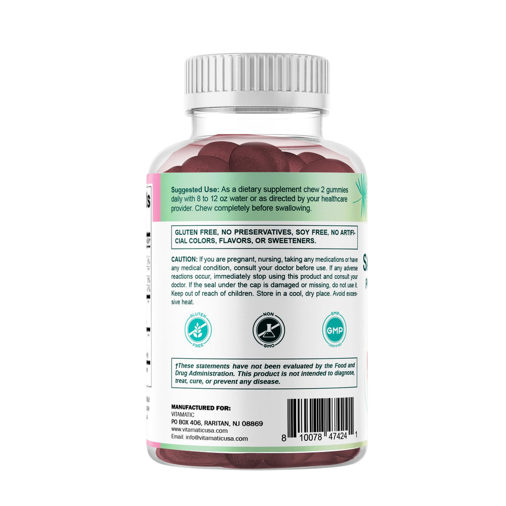 Lifestyle shot featuring bottle and bowl of gummies