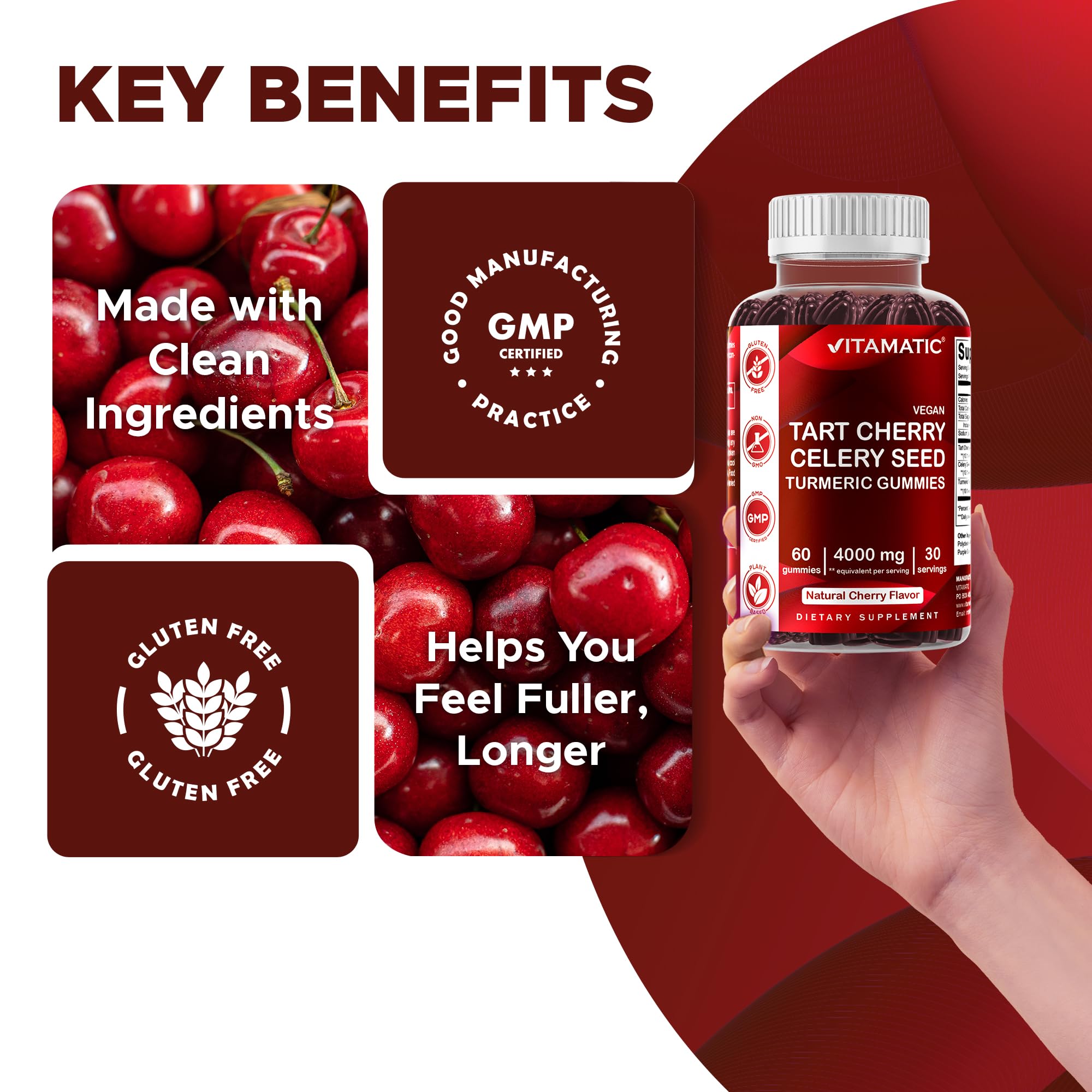 Free from starch, soy, yeast, wheat, egg and artificial additives on packaging