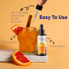 Front view of Vitamatic Vitamin A drops bottle on white background