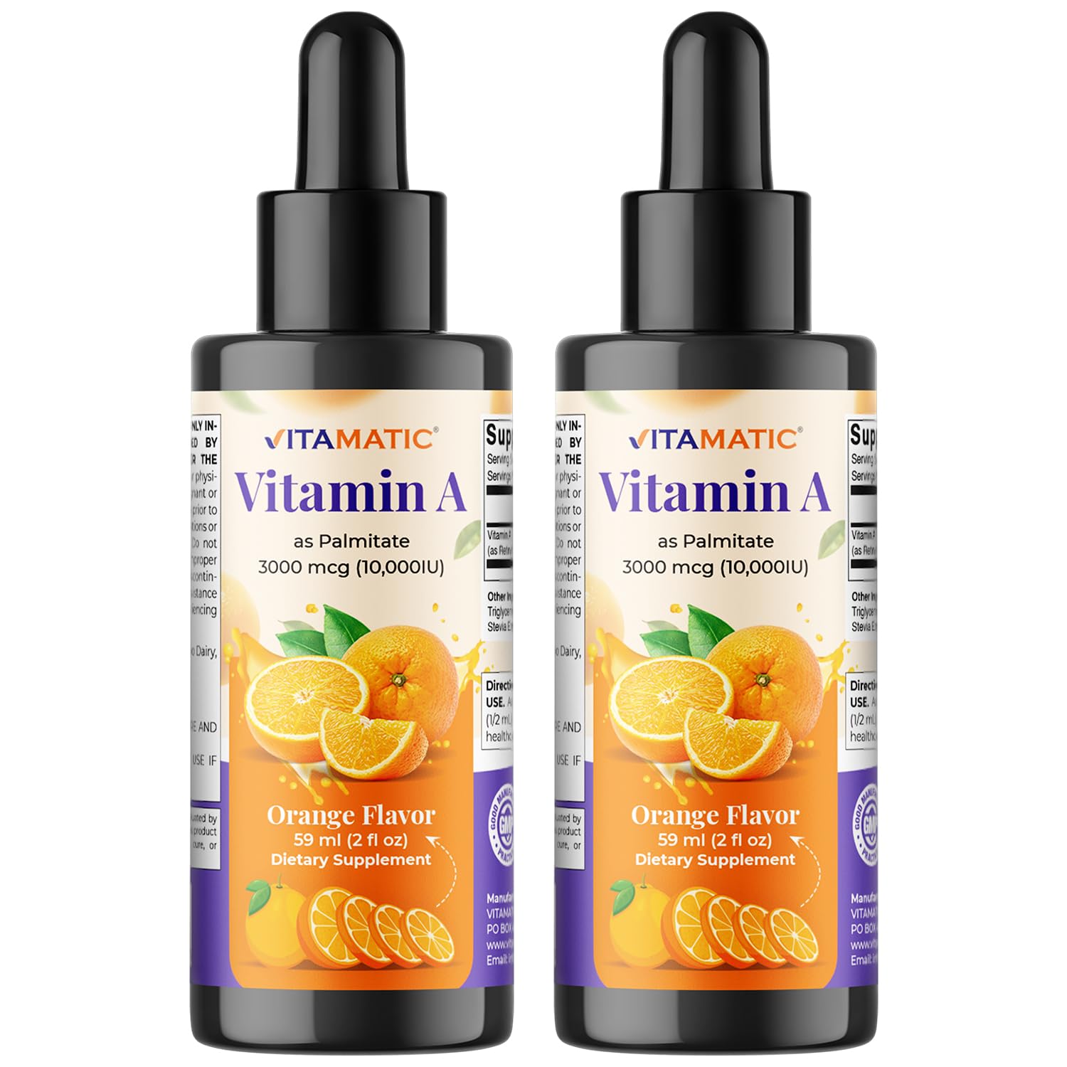 Vitamatic Vitamin A liquid drops bottle front