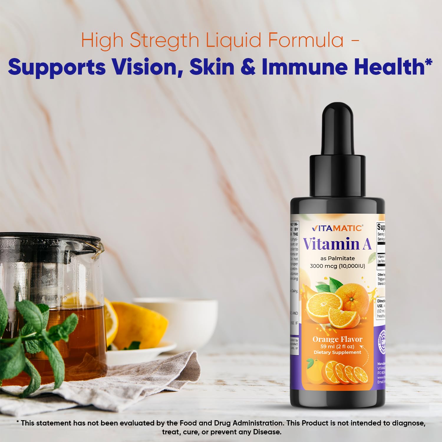 USA-made Vitamatic Vitamin A drops product with cGMP