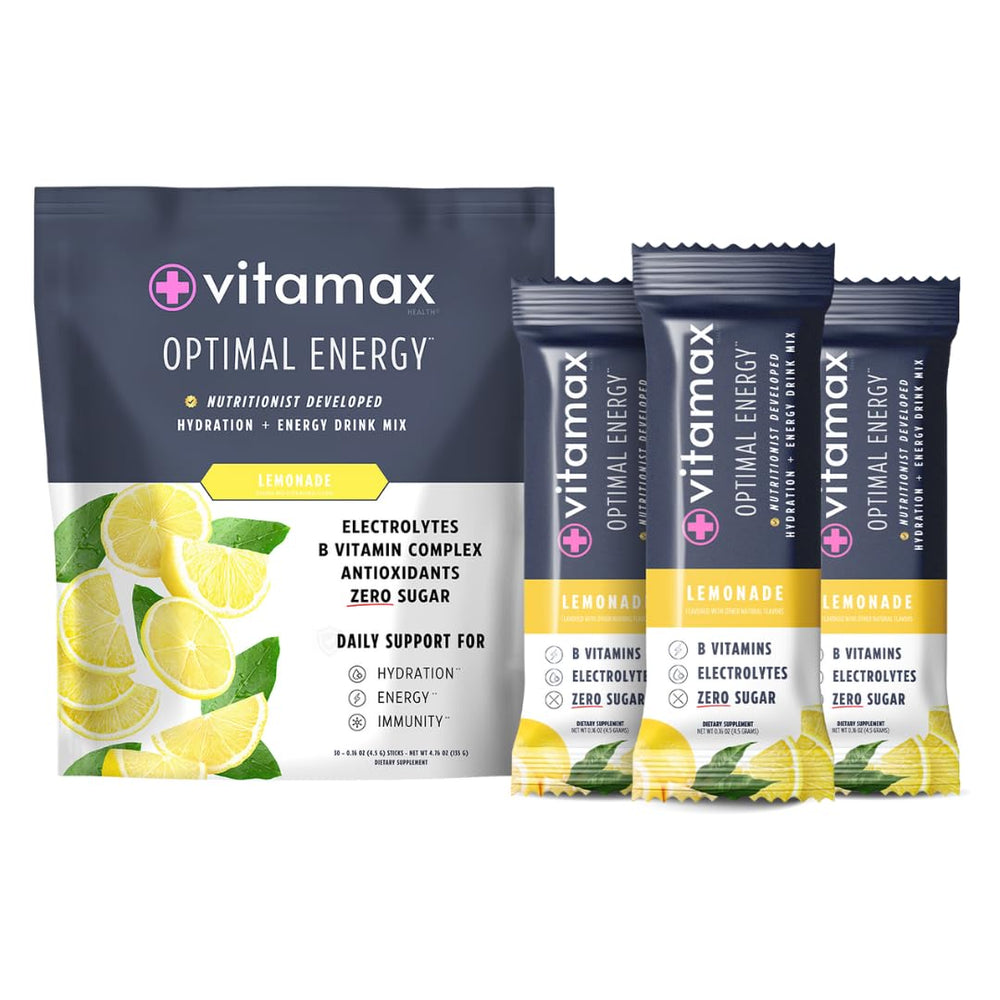Vitamax Health Optimal Energy Lemonade packaging front