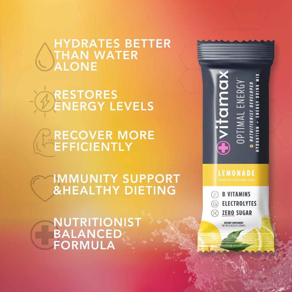 Single-serve Vitamax energy and hydration stick pack