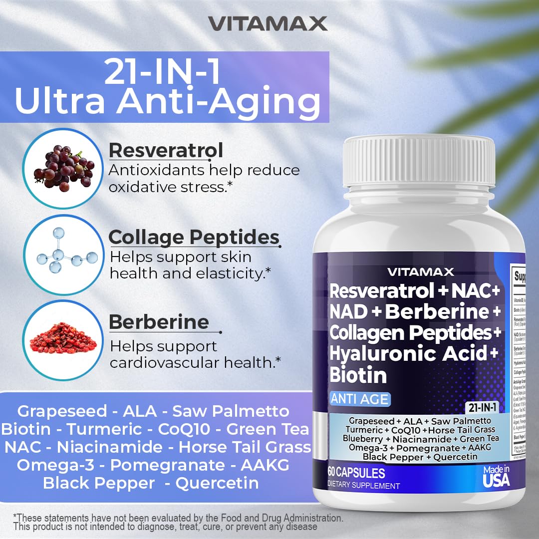 Illustration of Vitamax supporting hair, nails, skin and joints