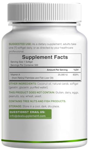 Coconut oil-infused Vitamin A softgels for enhanced absorption