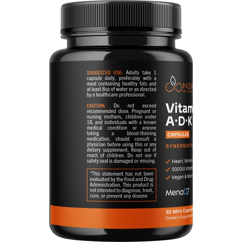 Product packaging for High Absorption ADK Vitamin Supplement