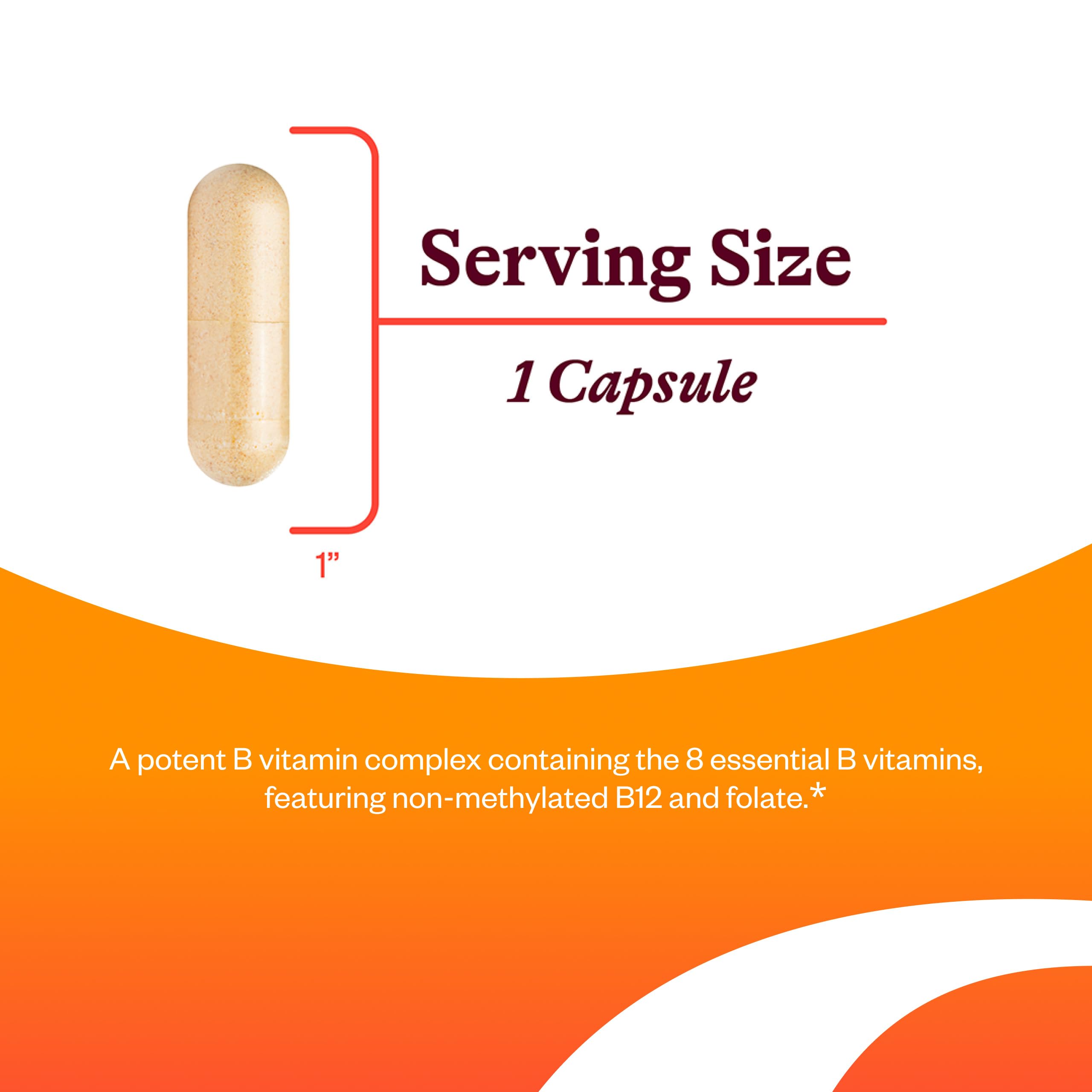 B vitamin complex providing energy support with niacin and riboflavin