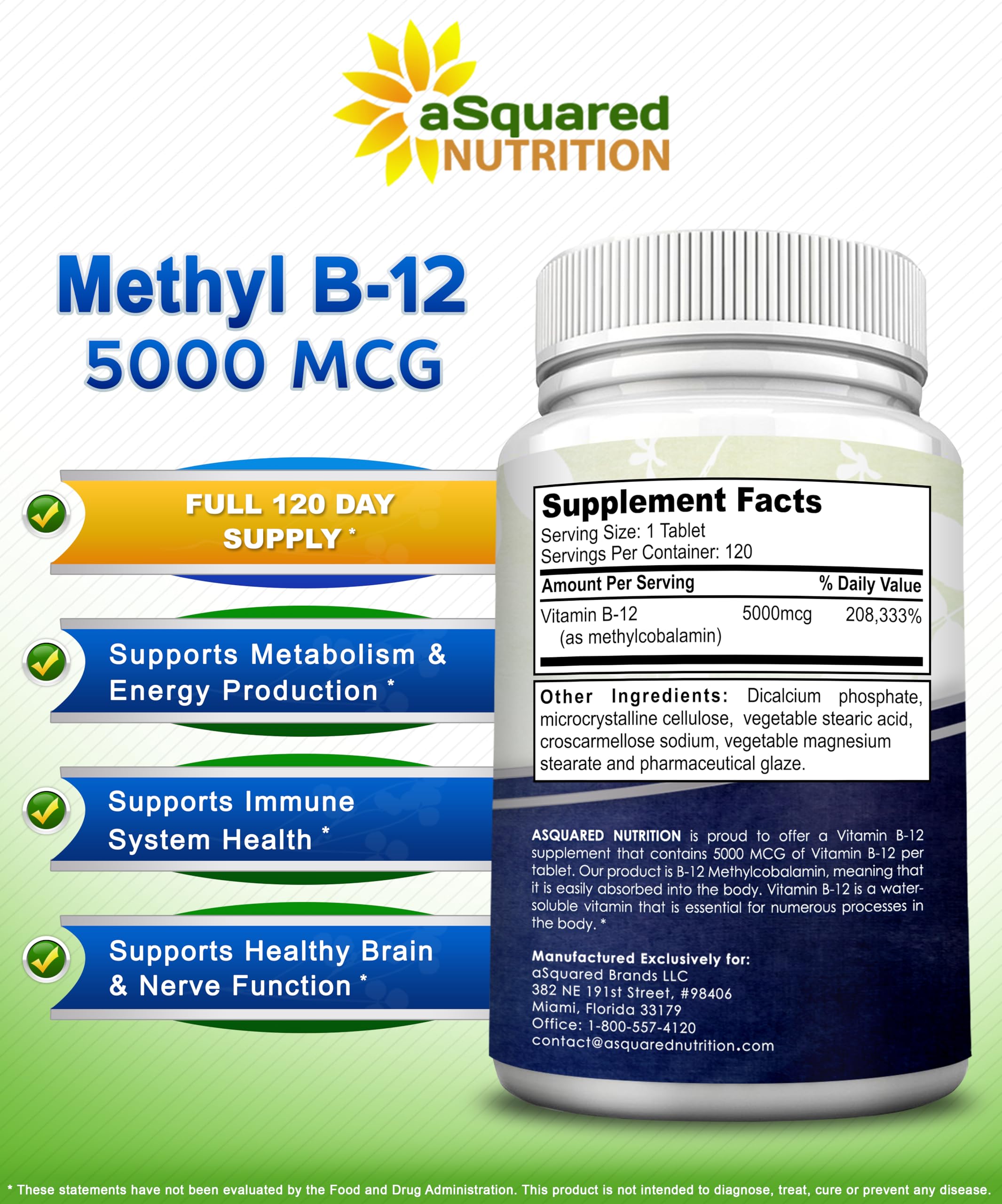 Dosage information for Vitamin B12 5000 mcg