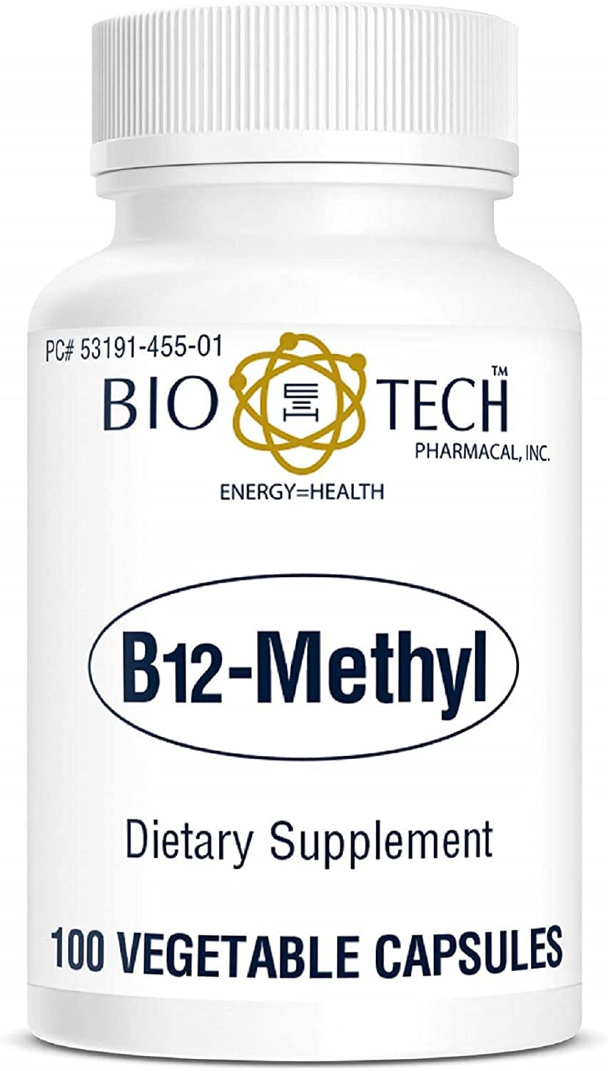 Bottle of Vitamin B12 Methylcobalamin capsules