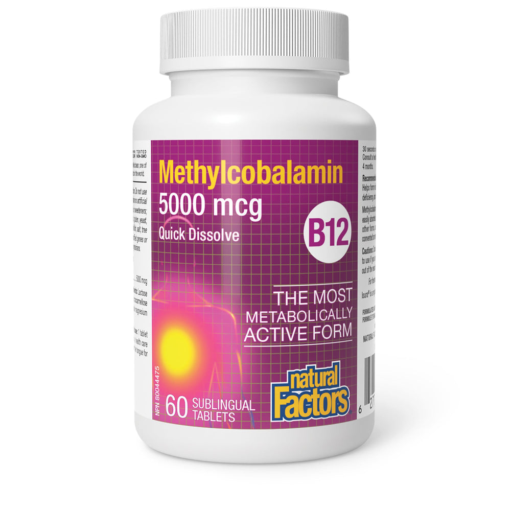 Vitamin B12 methylcobalamin chewable for immune support, vegetarian