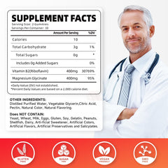 Close-up of Vitamin B2 Gummies riboflavin 400mg