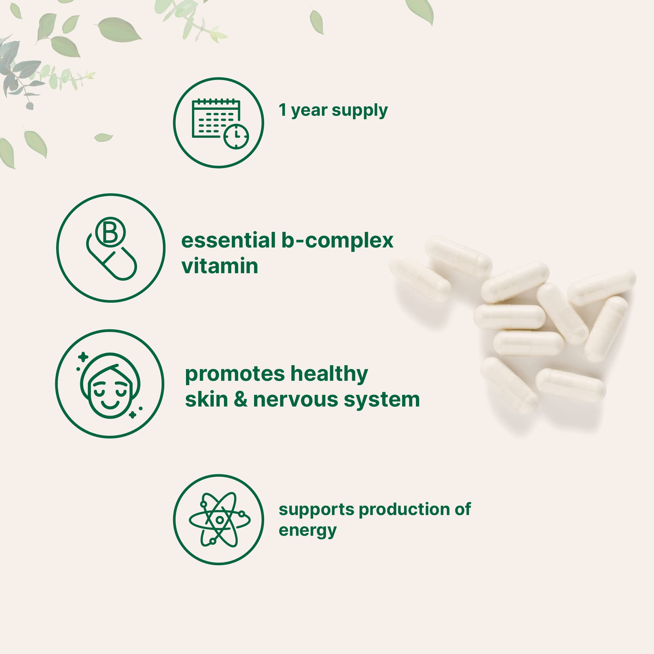 Pantothenic acid Vitamin B5 500mg capsules packaging label