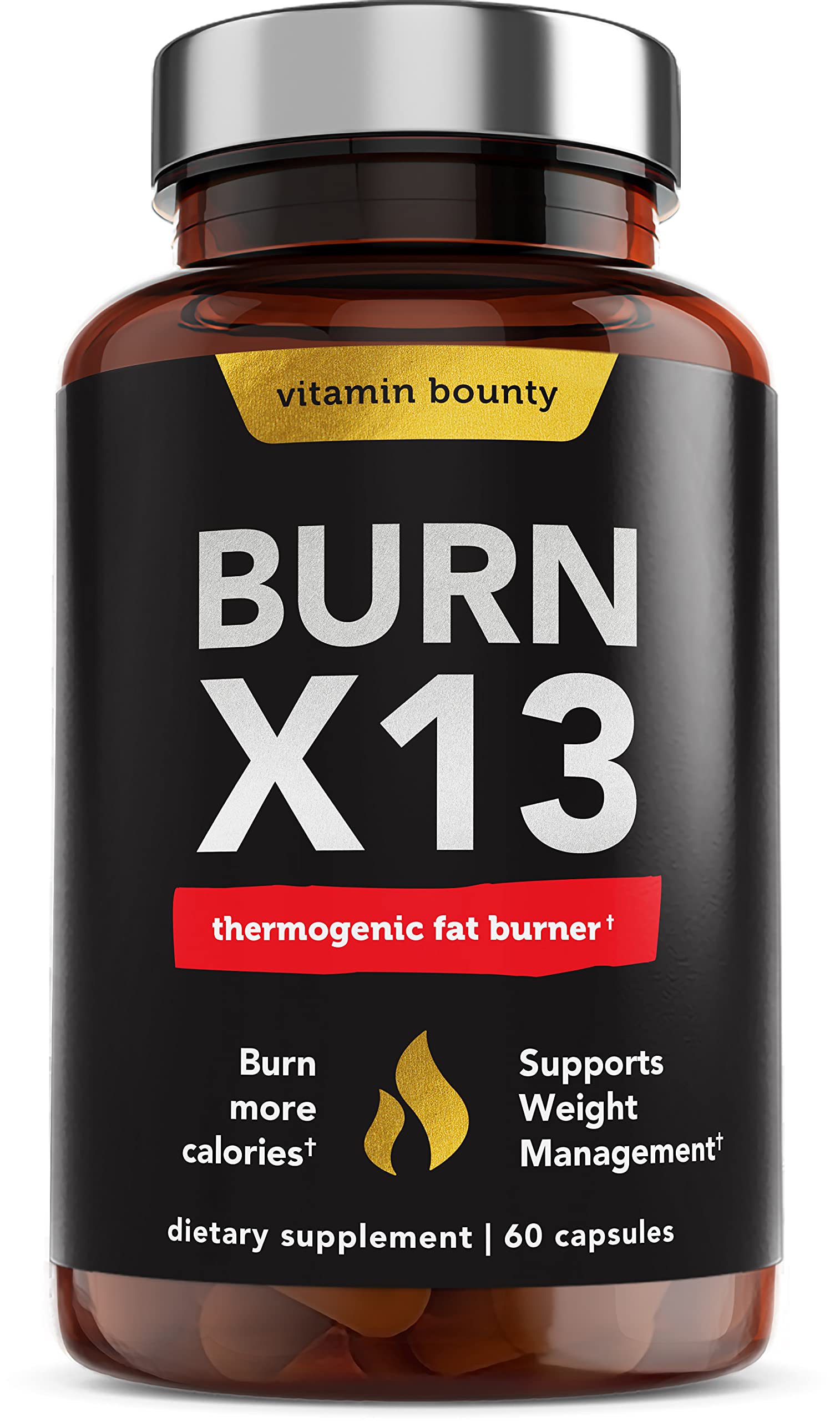 Vitamin Bounty Burn X13 bottle and packaging