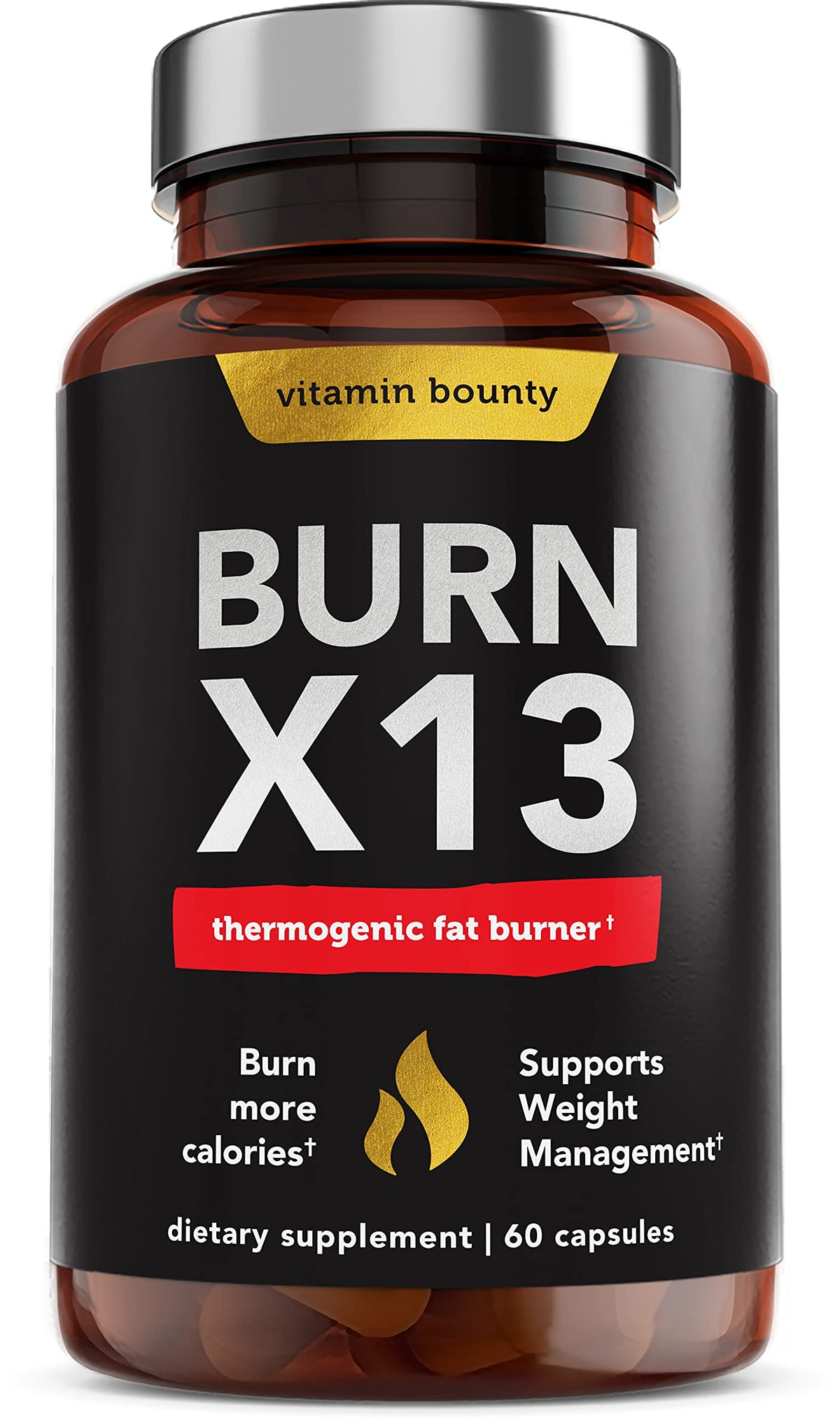 Vitamin Bounty Burn X13 bottle and packaging