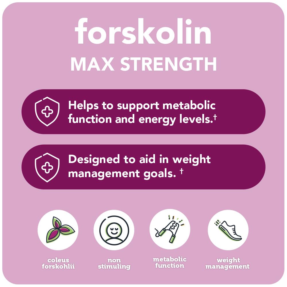 Vitamin Bounty Forskolin capsules daily-dose packaging shows easy two-capsule regimen.