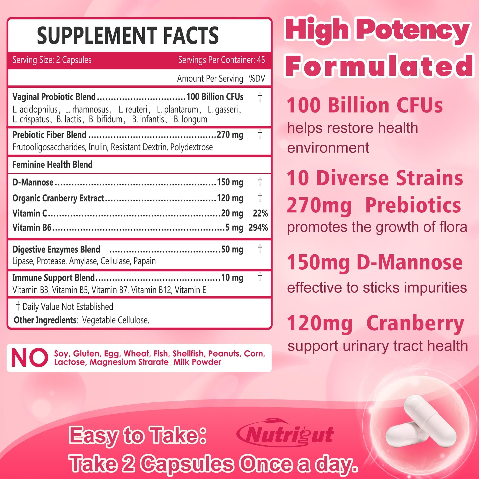 pH balance support with Vitamin C and B6