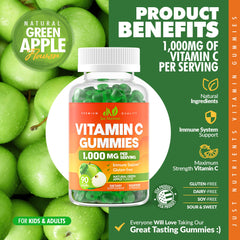 Ingredients and nutrition information for Vitamin C Gummies 1000mg