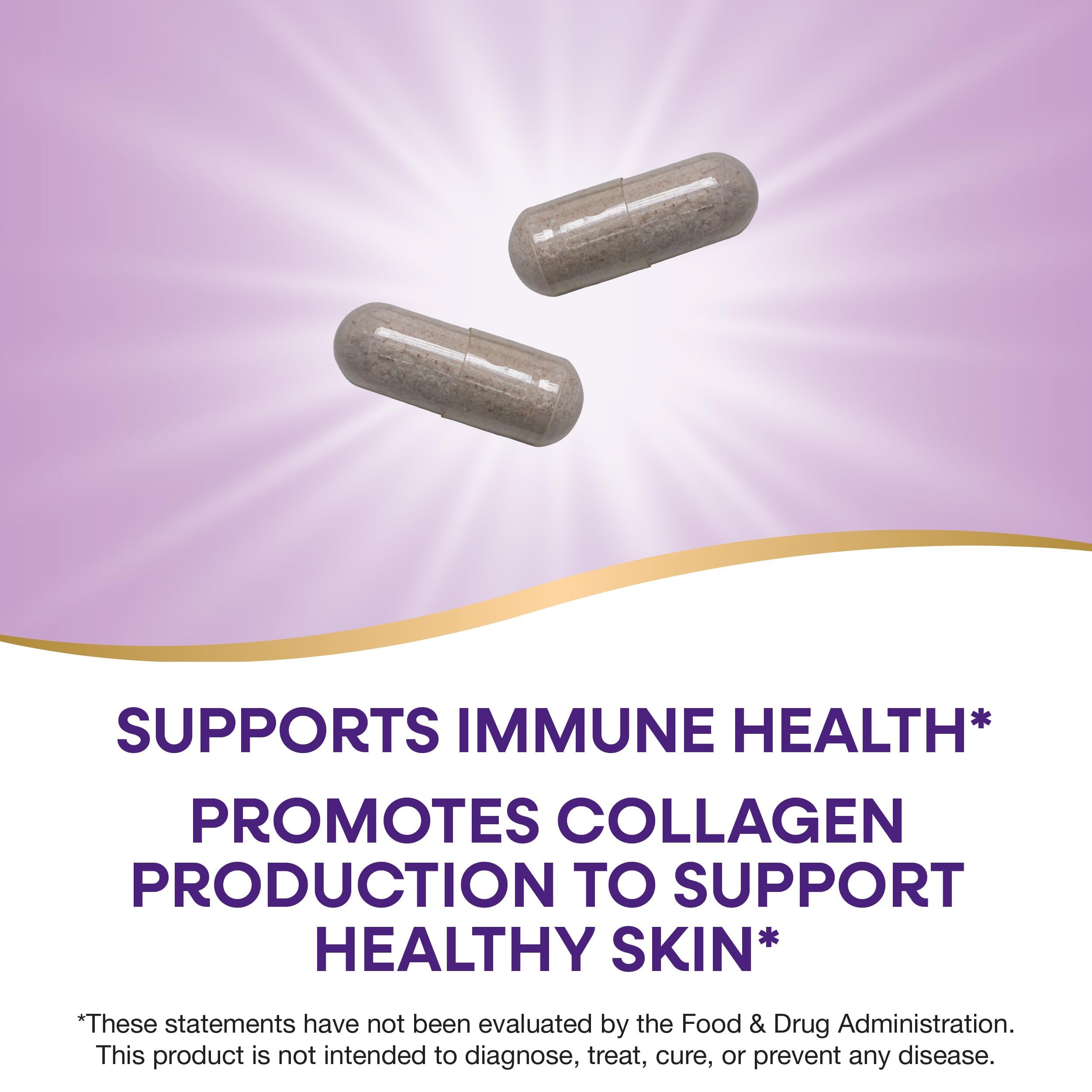 Vitamin C with Rose Hips provides antioxidant support and immune function