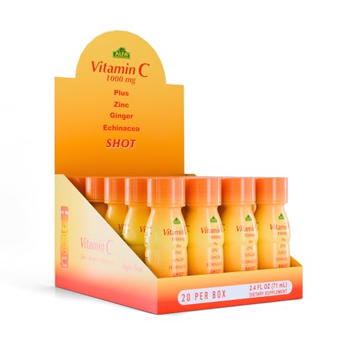 Side view of the orange-flavored Vitamin C Shot bottle