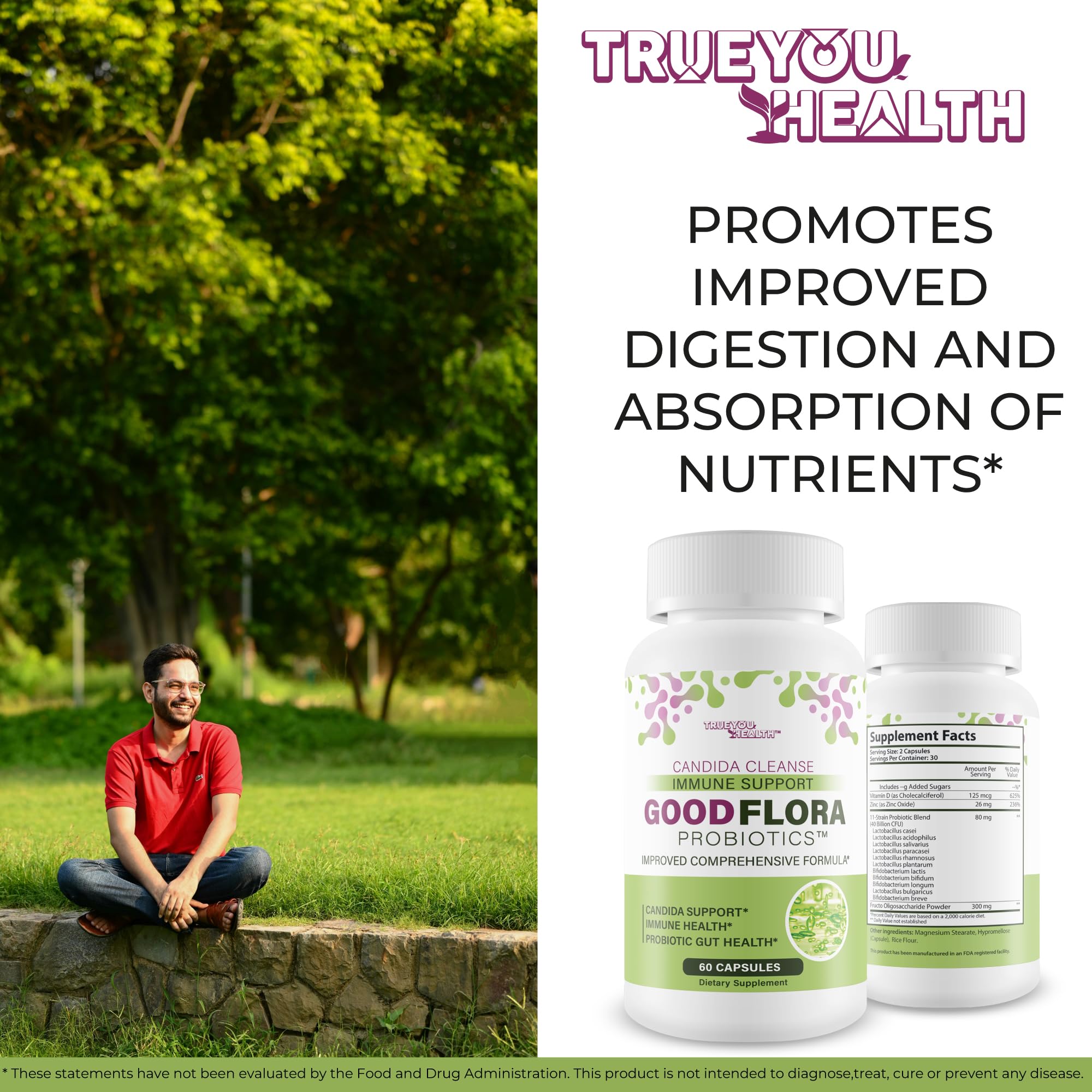 Vitamin D and zinc bottles alongside probiotic capsules