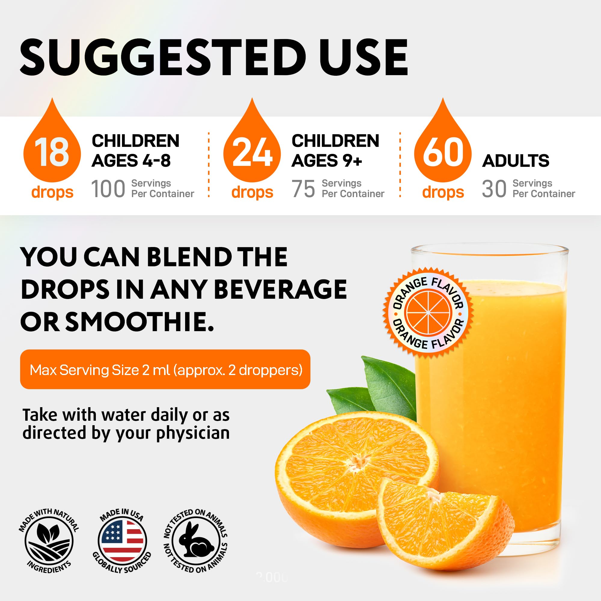 Label showing USDA Organic and MCT oil ingredients