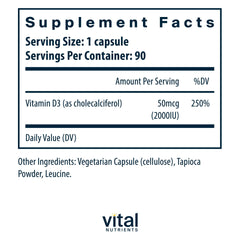 Vitamin D3 2000 IU capsules