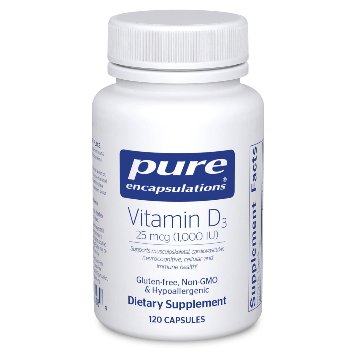 Pure Encapsulations Vitamin D3 bottle front view