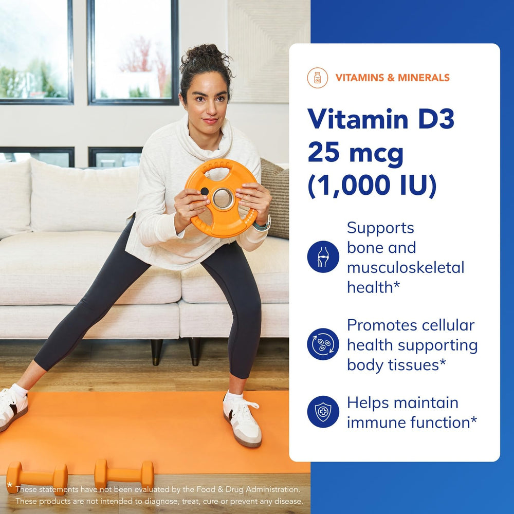 Label showing Vitamin D3 25 mcg (1000 IU)