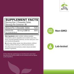 Close-up of mixed berry flavored Vitamin D3 chewables