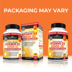 Close-up of Vitamin D3 5000 IU softgels