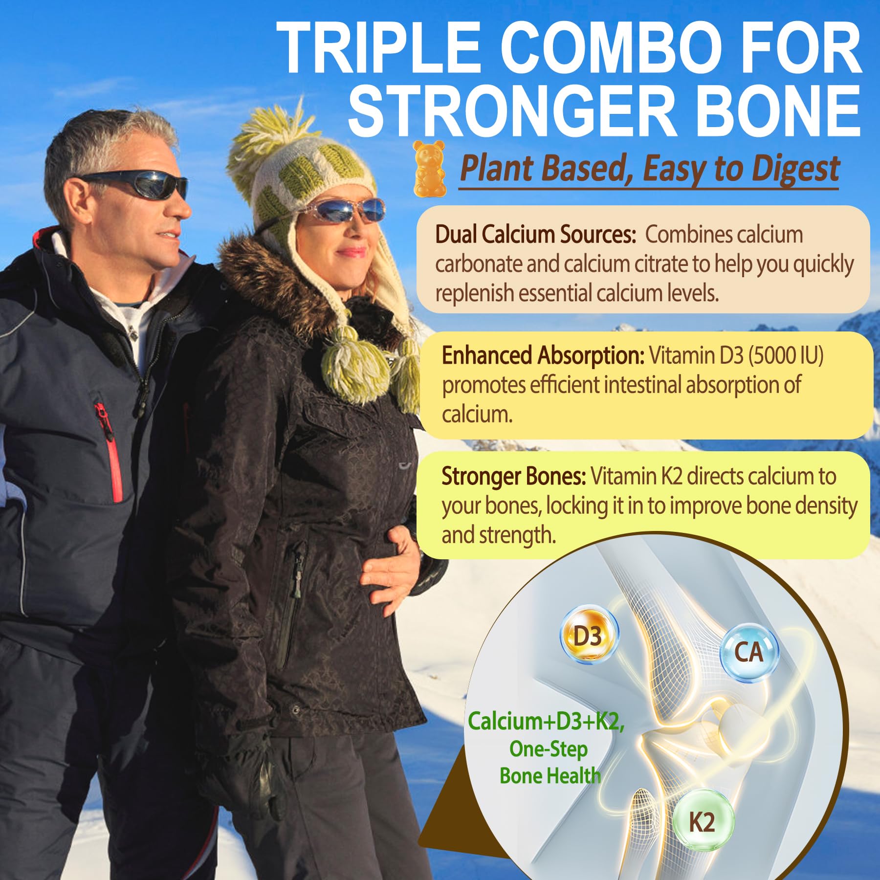 Label listing calcium citrate and calcium carbonate as ingredients