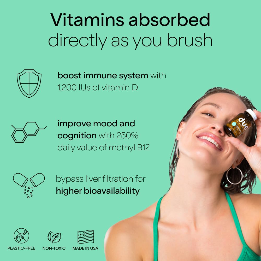Vitamin D3 and B12 for immunity with toothpaste tablets
