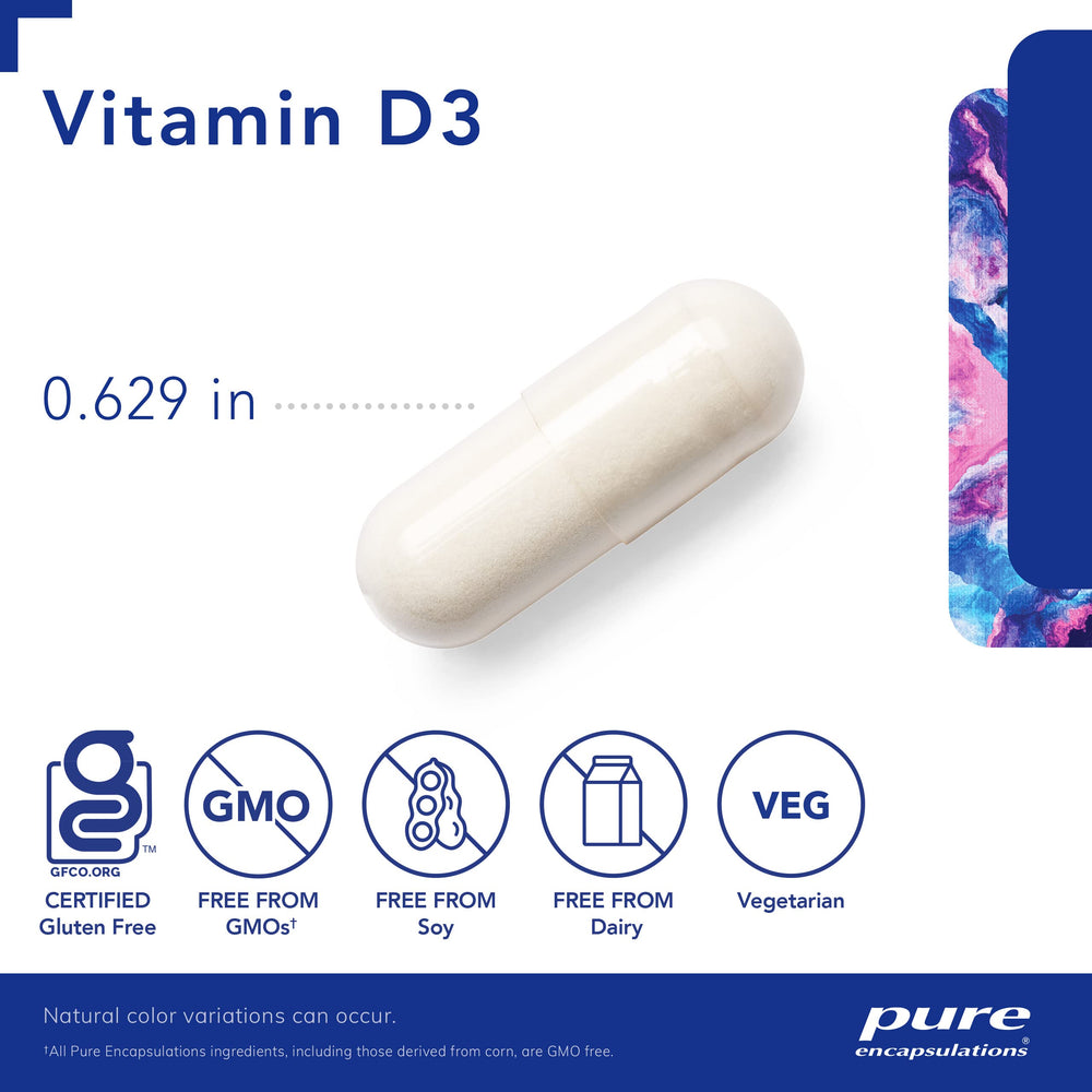 Vitamin D3 capsules close-up on white background