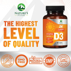 Vitamin D3 supports immune health, bones, teeth and muscles