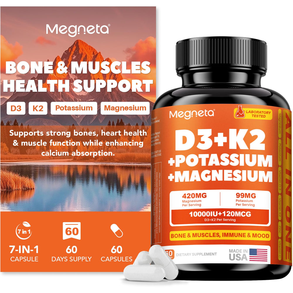 MEGNETA Vitamin D3 K2 10,000 IU bottle