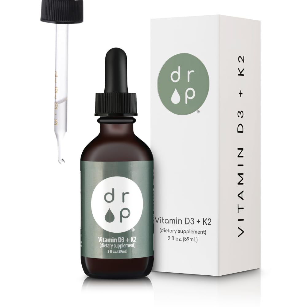 2 oz bottle of Vitamin D3 + K2 Drops