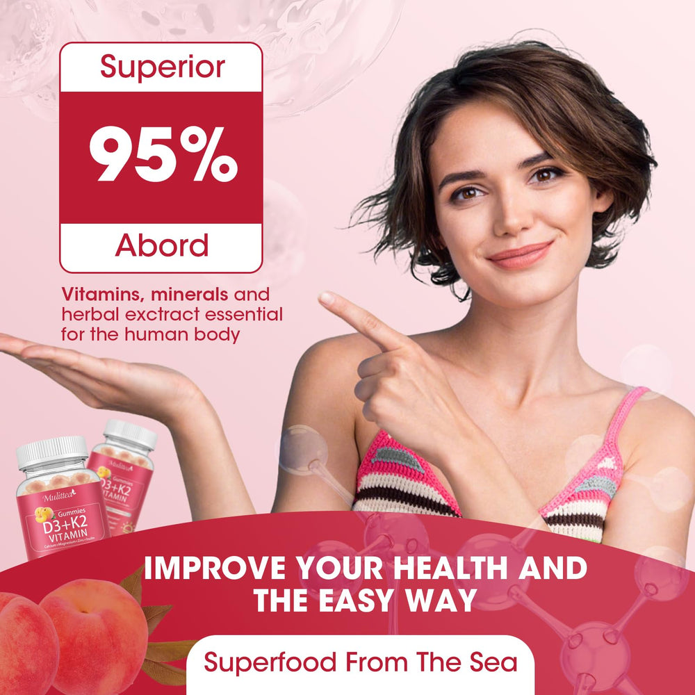 Close-up of D3 MK-7 and minerals (calcium, magnesium, zinc) ingredients