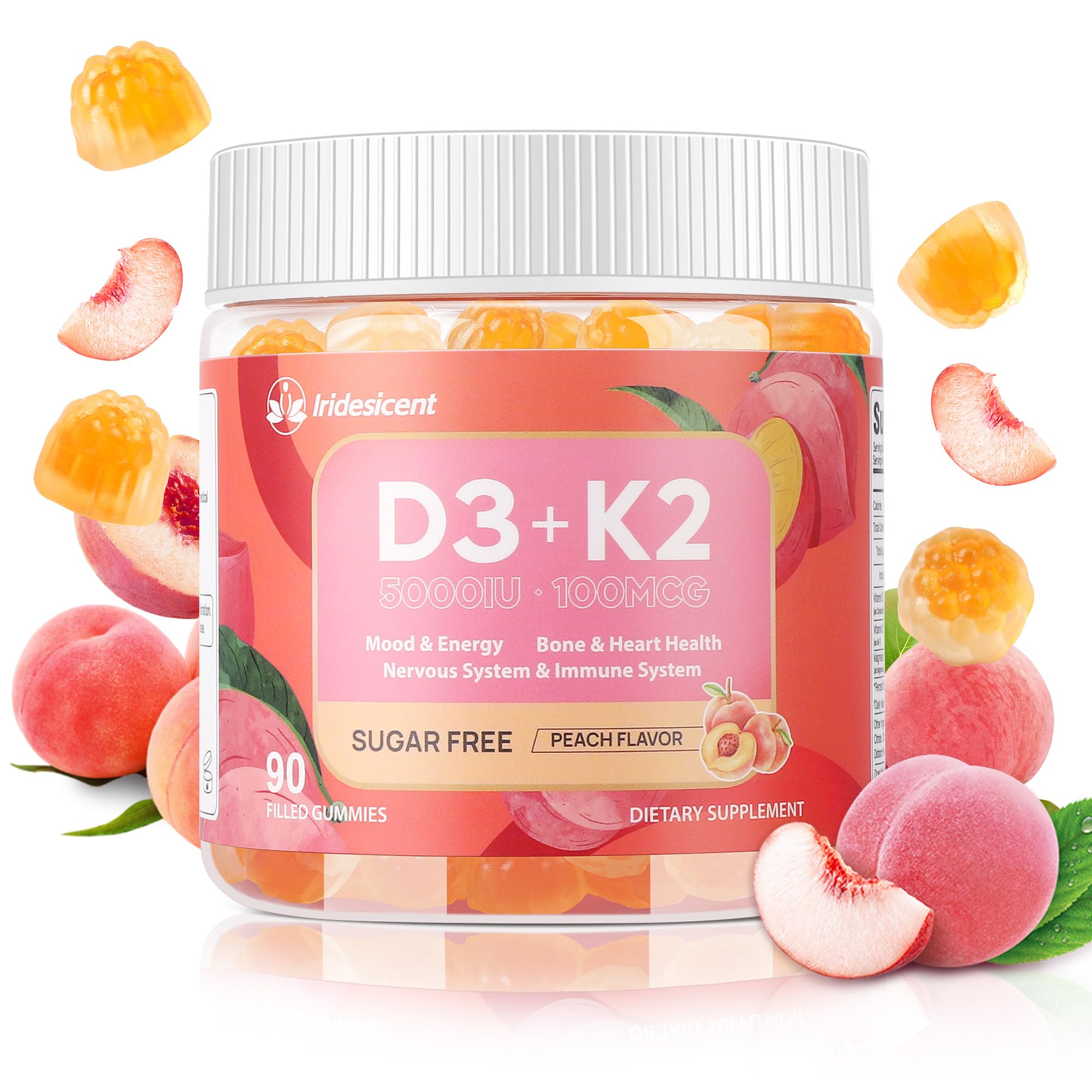 Gummy bottle packaging and inner contents