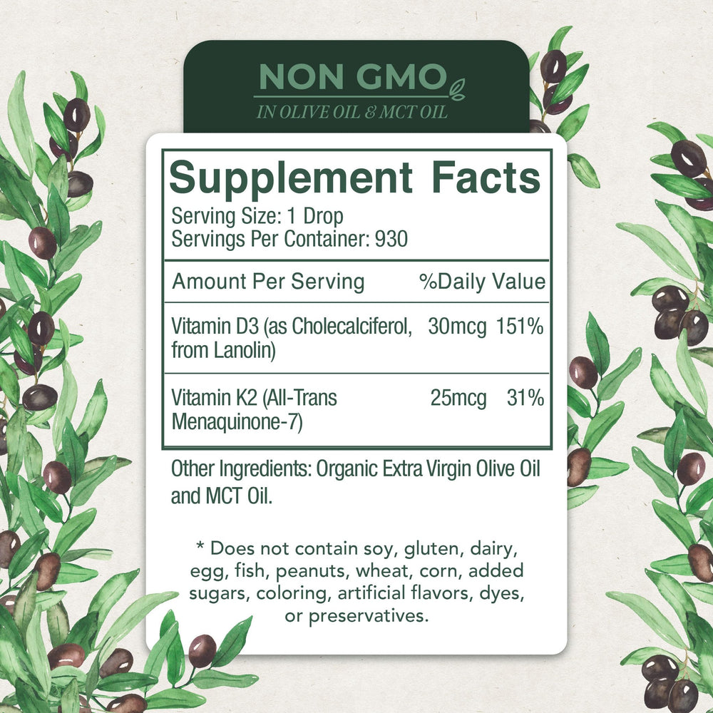 Dropper bottle with organic olive oil base