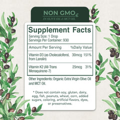 Dropper bottle with organic olive oil base