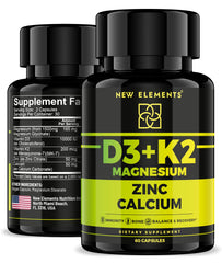 Vitamin D3 K2 Magnesium Zinc Calcium bottle - hero image