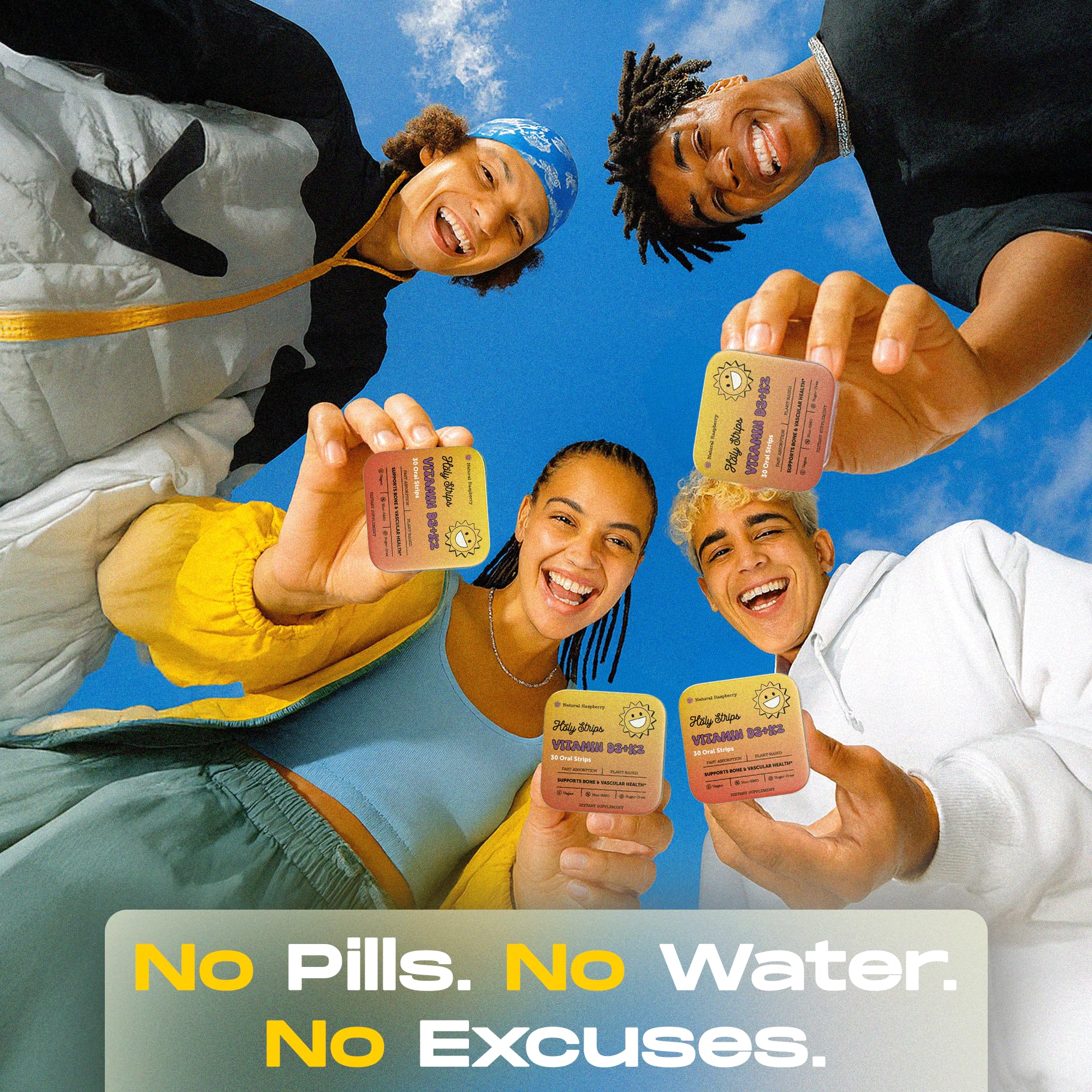 Individual D3 K2 strip being removed from blister