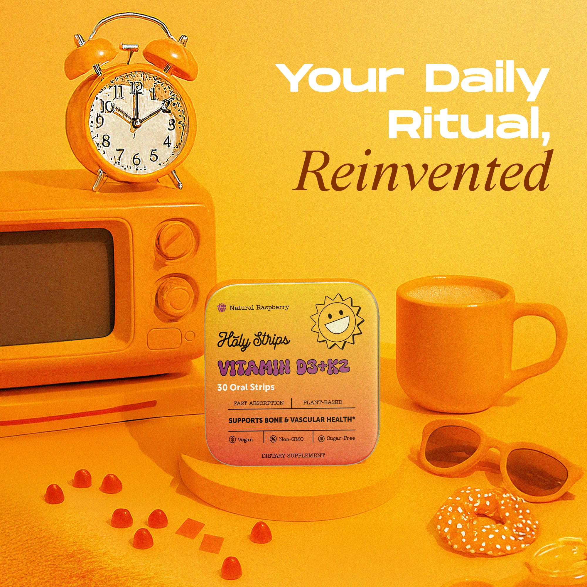 Vegan plant-based Vitamin D3 K2 bottle with label