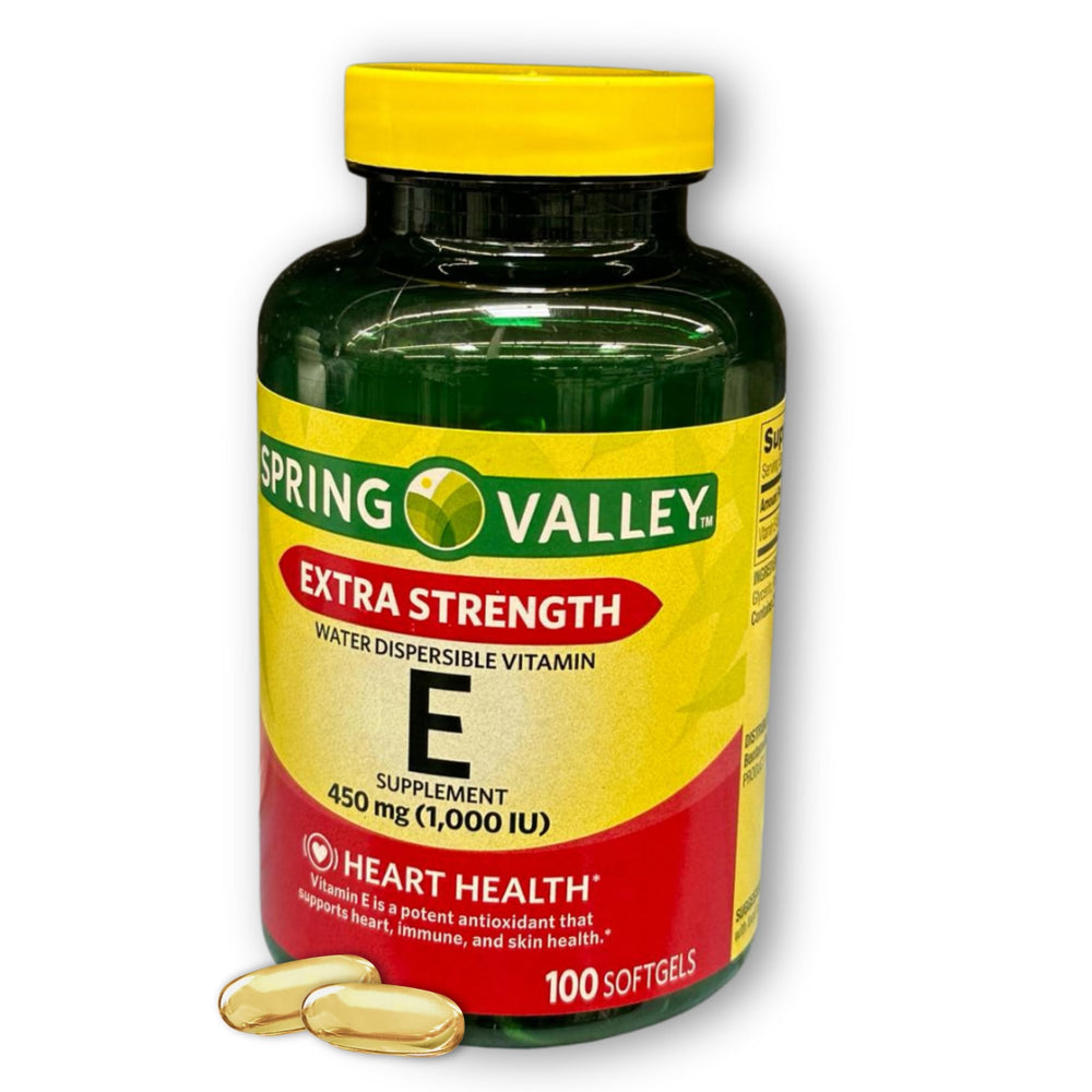 Healthy lifestyle concept with Vitamin E softgels