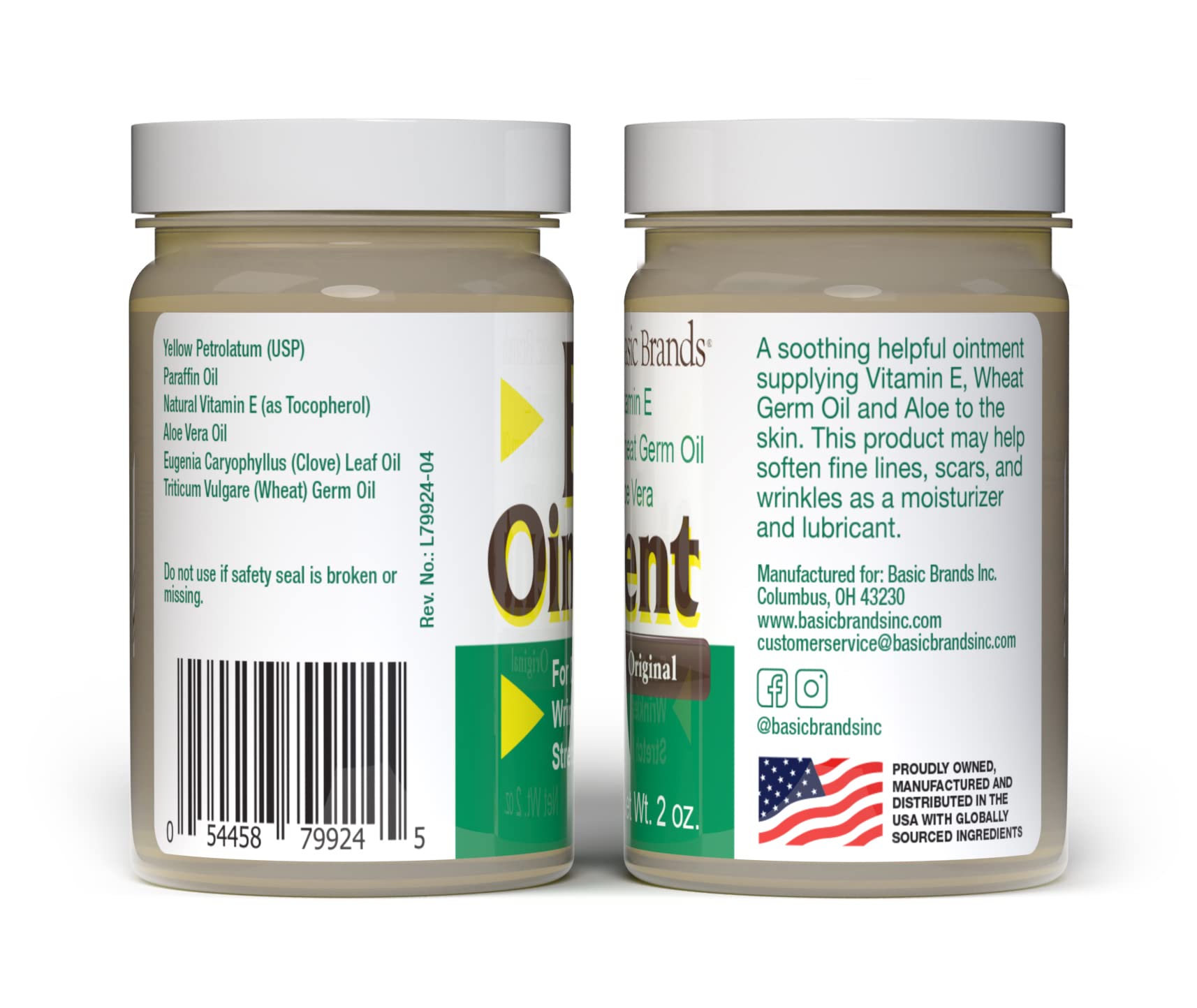 Ingredients: Vitamin E, Wheat Germ Oil, Aloe Vera in ointment