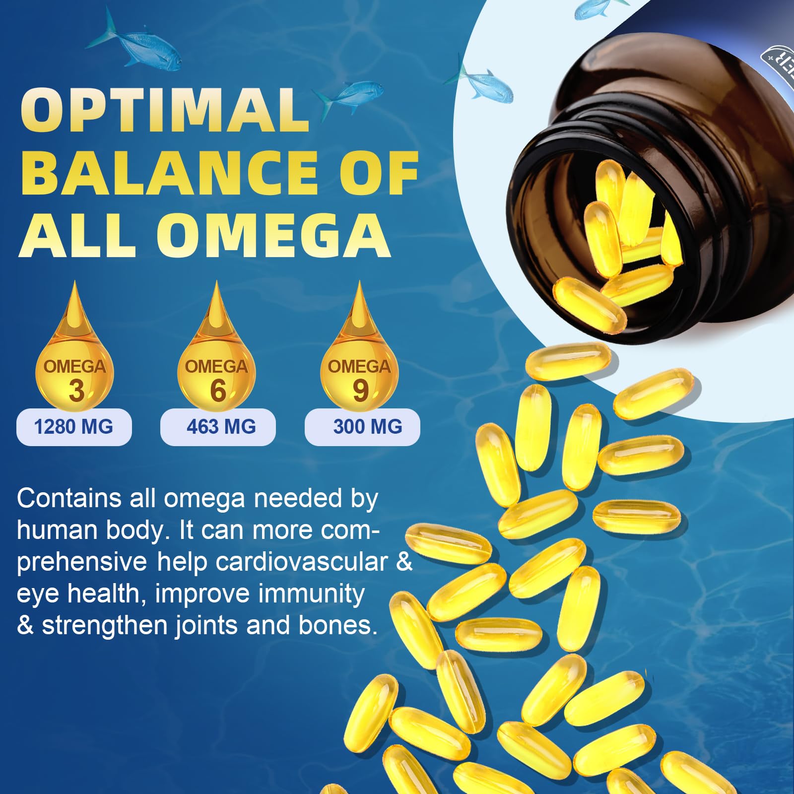 Omega-3-6-9 softgels with vitamin E