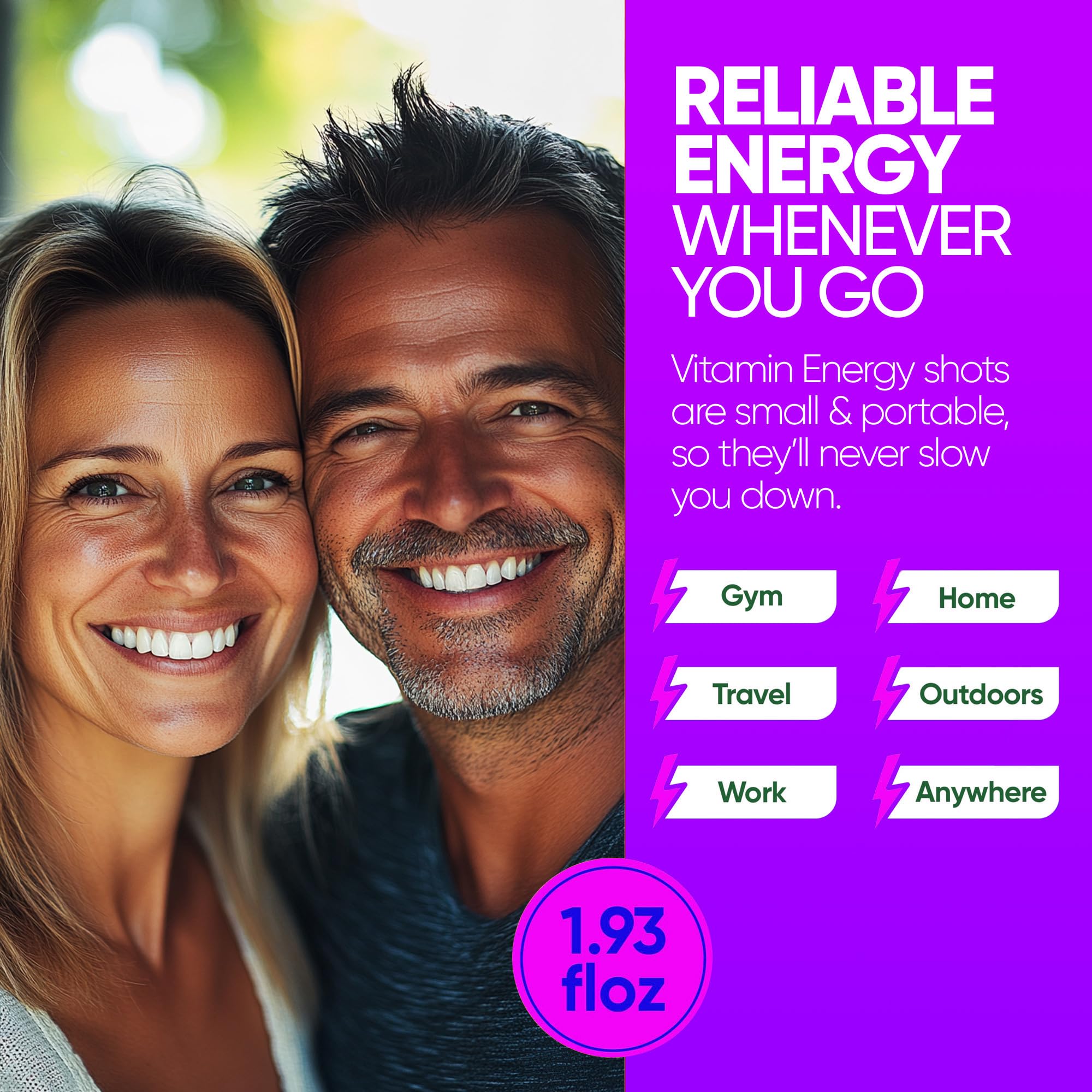 Vitamin Energy Focus+ Berry label highlights ingredients for sustained daytime energy