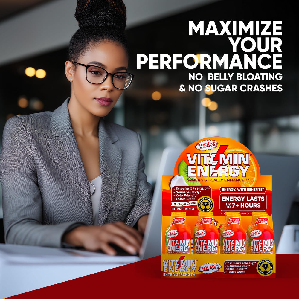 Vitamin Energy Focus+ cap close-up conveys portable energy for workouts or travel.