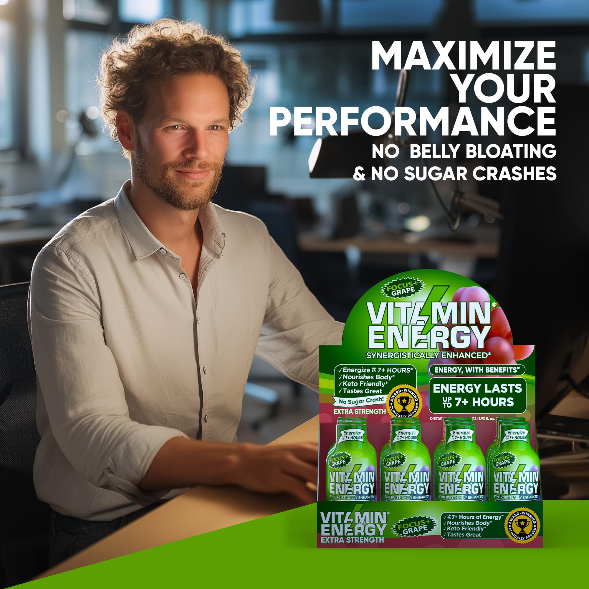 Vitamin Energy 260mg caffeine fuels study sessions
